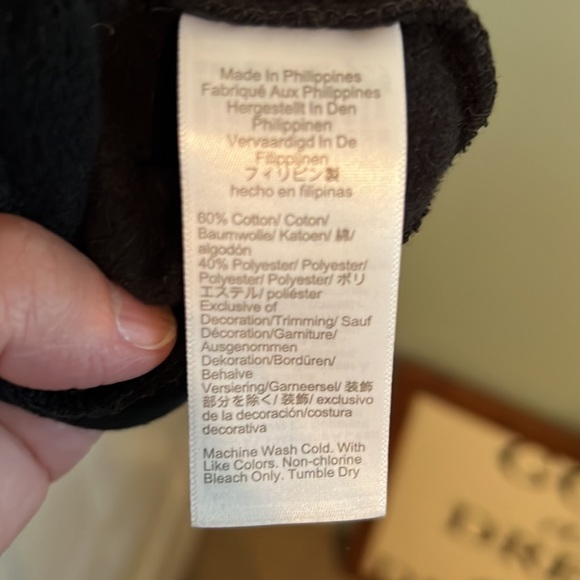 J Crew BL250 Black Gold Wide-Botton Sweatshirt w/ Green Plaid - Size Small - Picture 7 of 7